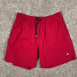 Fabletics Shorts Mens 2XL The One Red 7” Unlined Athletic Workout Gym